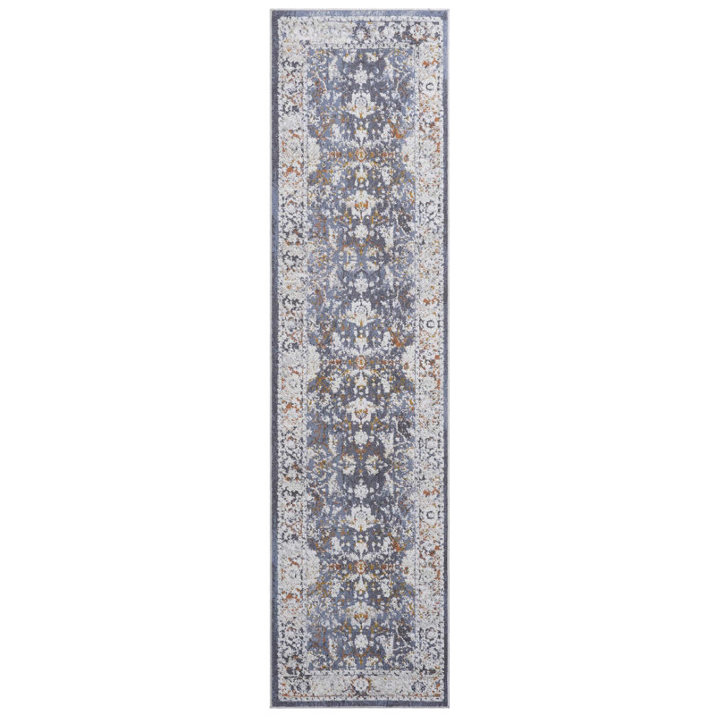 Tapis tissé et tapis 2X8 bleu