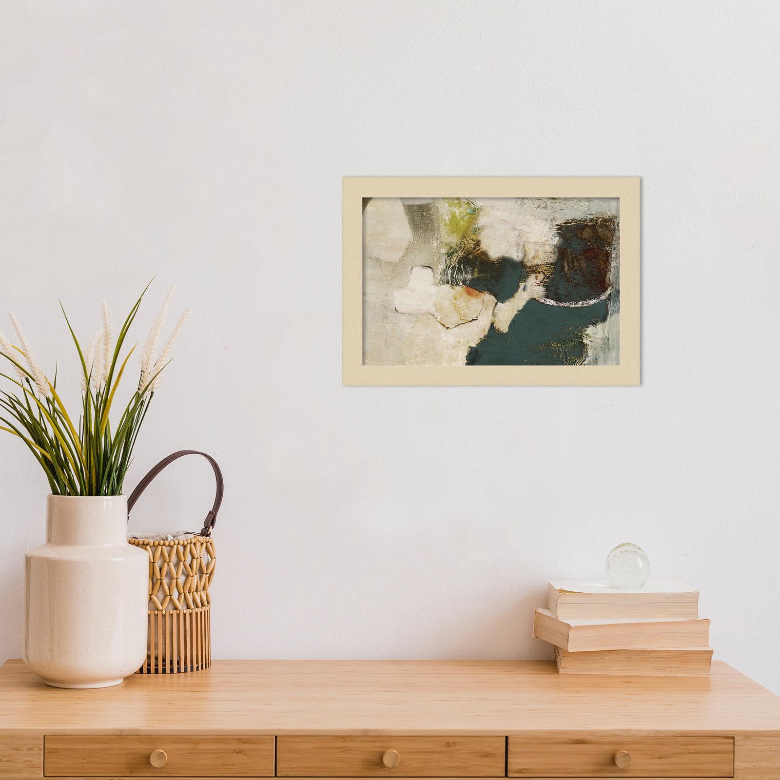 Obscured in Blue Print by PI Studio, Brown, 9" H x 13" W
