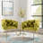 Modern Tufted Metal Armchair Velvet Upholstered Dining Chair-1066008355