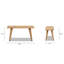 Banc en bois de chêne rouge massif 35,5 po Hawley-213528017-213528016