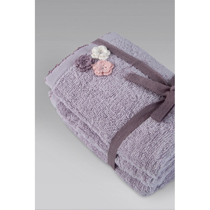 Serviette de coton de poids moyen, Ensemble de 3 serviettes à doigts