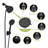 Multi Function Dual Shower Head - Shower System With 4.7" Rain Showerhead, 7-Function Hand Shower-114230310
