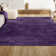 Athaniel Solid Colour Machine Woven Polypropylene Area Rug in Purple