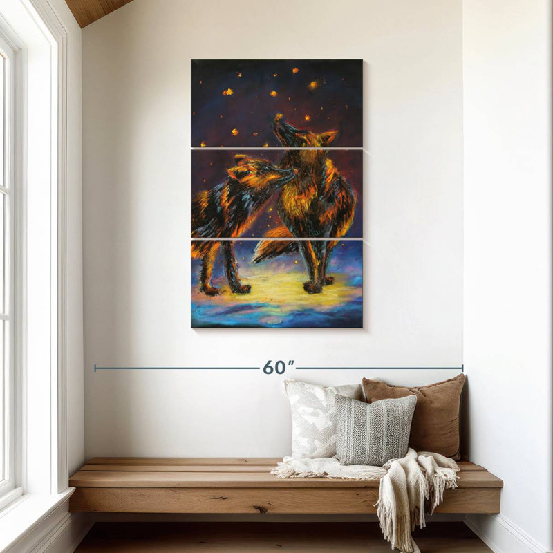 Brampt Flickers And Foxes, 45" H x 28" W