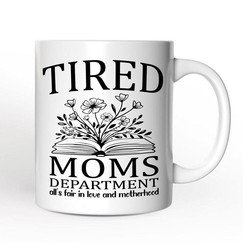 Tasse de service de mamans fatiguée, cadeau pour maman avec nom personnalisé