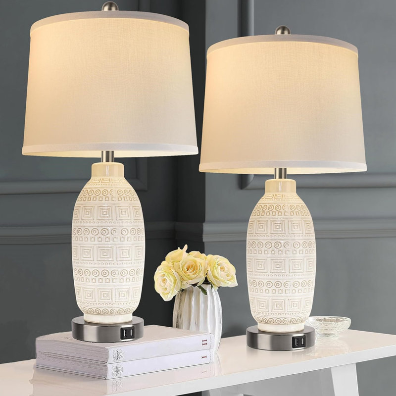 Kamyla Ceramic USB Table Lamp