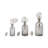 Orren Ellis 3-Piece 13/14/16" Callum Gray Glass Bottles, Gray, Glass, Clear, Cylinder