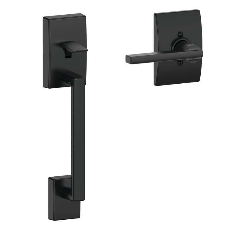Century Passage Door Lever, Matte Black