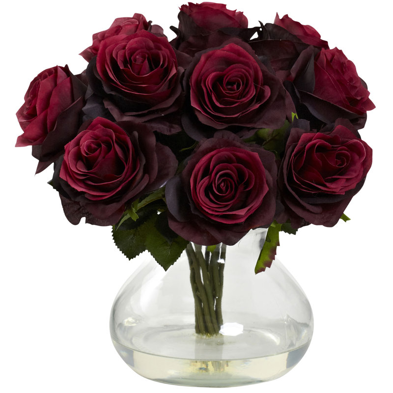 Centre de table Roses dans un vase, Bourgogne