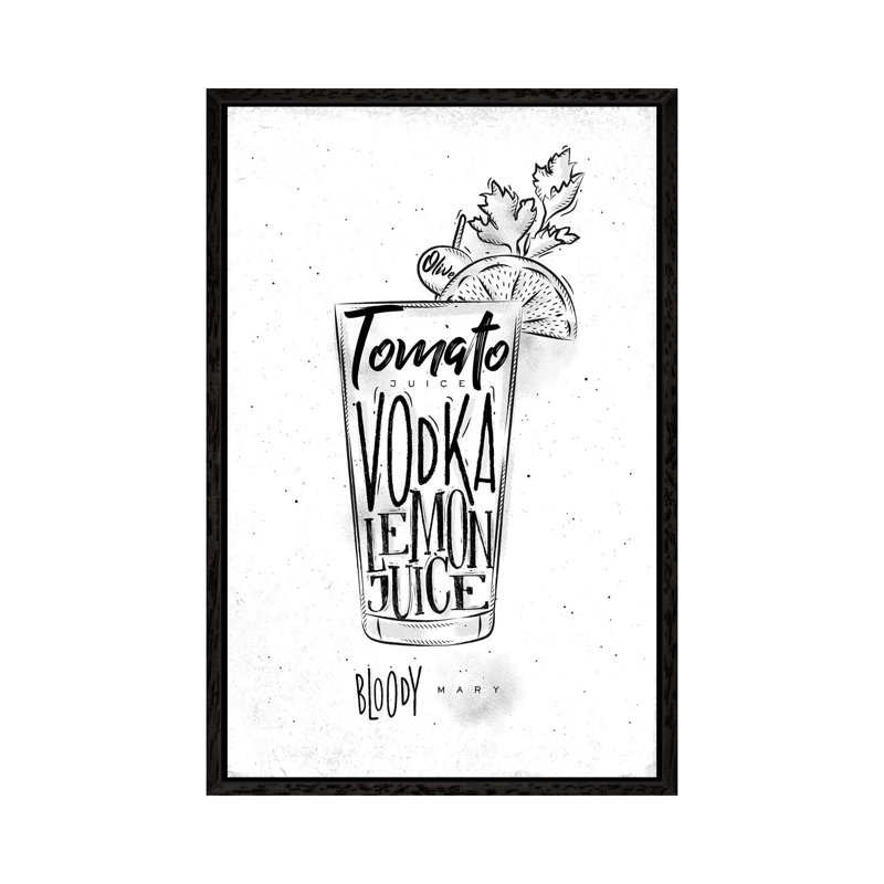 Bloody Mary Cocktail White Background by Pixy Paper - Gallery-Wrapped Canvas Giclée on Canvas, 101.6 cm H x 66.04 cm W