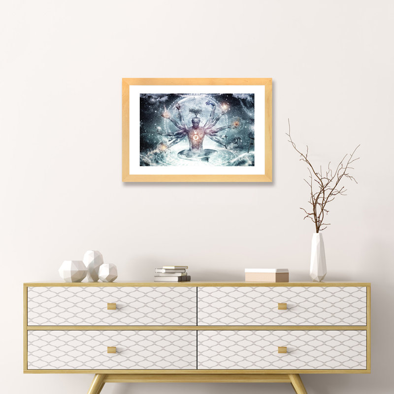 «The Neverender Dreamer» par Cameron Gray, impression, H 16 po x l 24 po x P 1 po, Papier encadré de bois naturel