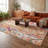 Kymiere Orange and Ivory Southwestern Dhurrie Area Rug-1481801132