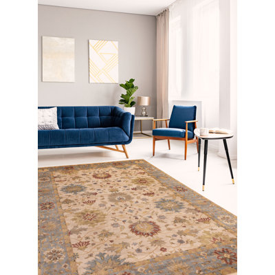 Tapis ivoire Jules Serapi 9 pi 11 po x 13 pi 8 po
