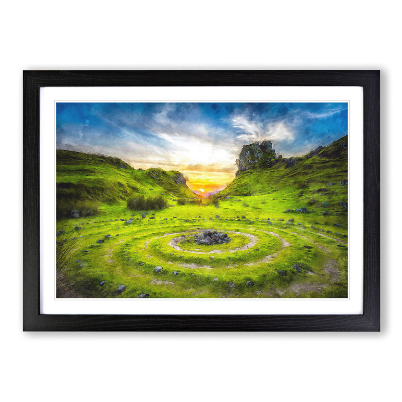 Fairy Glen at the Isle of Skye - Picture Frame Graphic Art Print, Black Framed, 24cm H x 33cm W x 2cm D