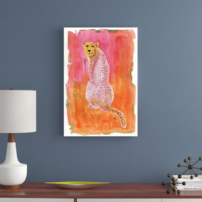 Aquarelle guépard I - peinture sur toile tendue
