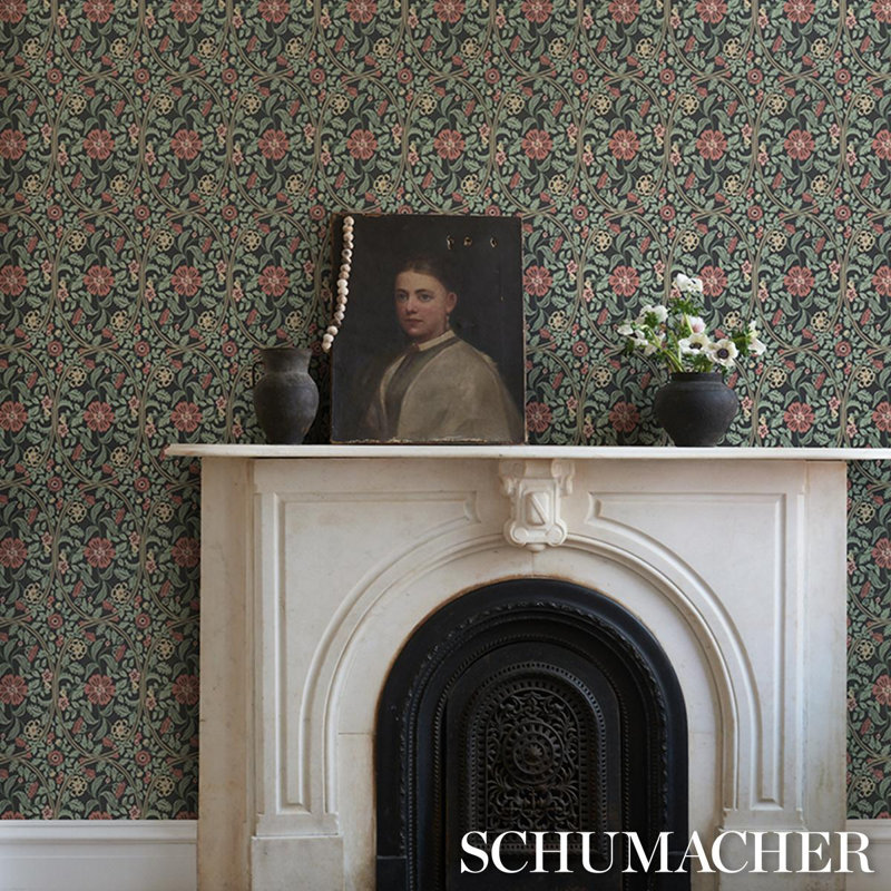 Garden Guild Wallpaper, Navy Blue