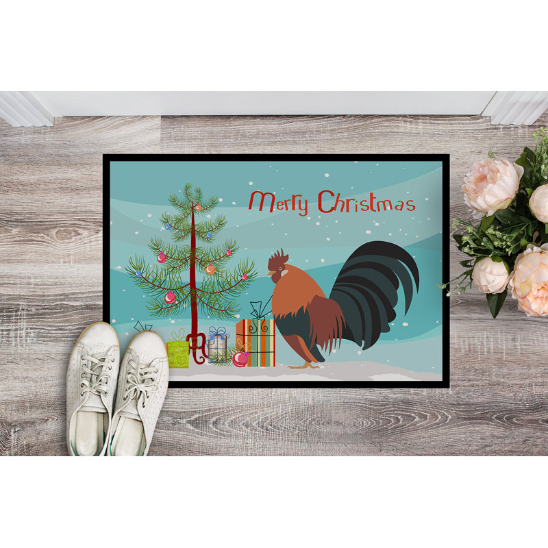 Imani Non-Slip Christmas Outdoor Doormat, Rectangle 1'6 x 2'3"