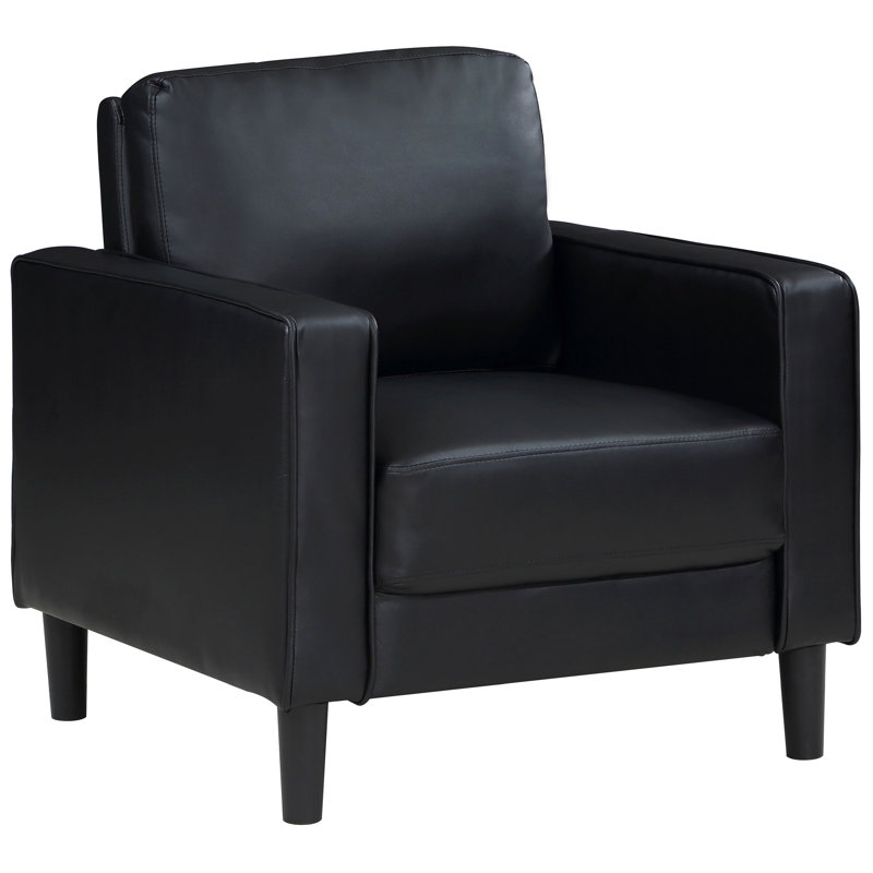 Fauteuil d'appoint rembourré Farallone, Noir