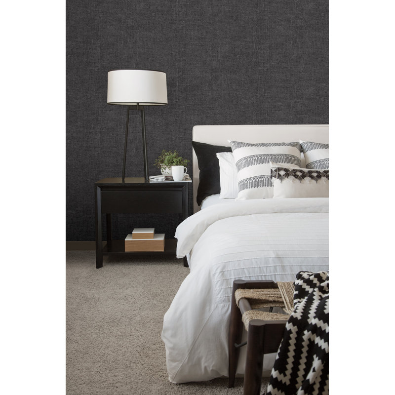 10m x 53cm 3D Embossed Wallpaper Roll, 10m x 53cm 3D, Charcoal