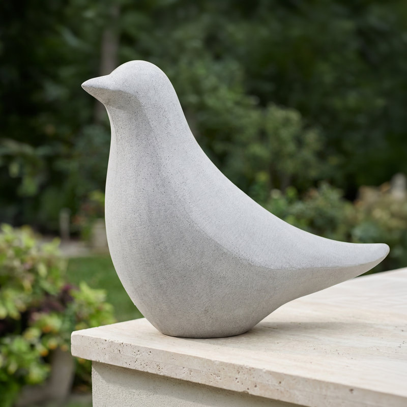 Très grande sculpture abstraite texturée grise 22 po Avery (tête haute), À droite, gris