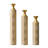 metal centre vases with growing vine patterns, set of 3
