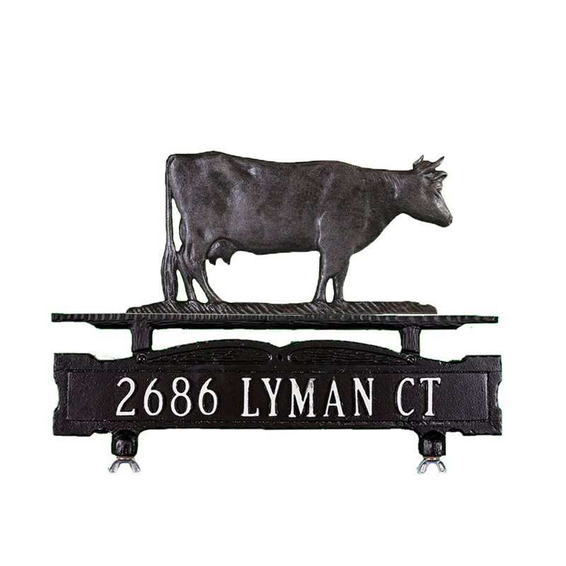 Metal Mailbox Sign, Yes, Satin Black