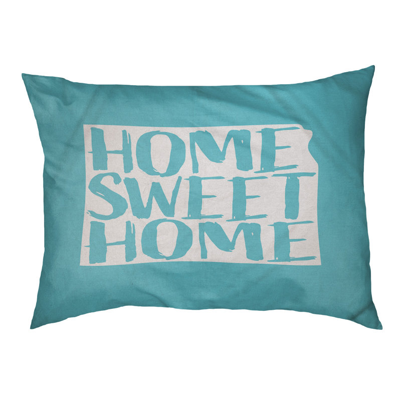 Oreiller pour chien d’intérieur doux kansas home, Moyen (H 6,5 po x l 40 po x P 30 po), Bleu sarcelle