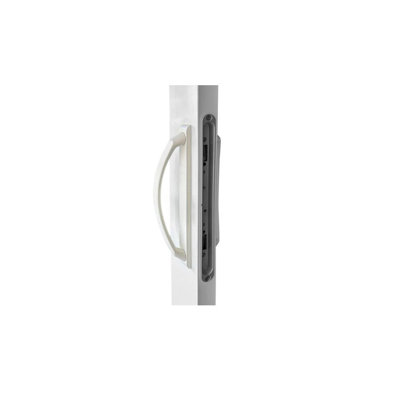 11" Sliding Patio Door Handle White NON-KEYED - 3-15/16" Hole Spacing-