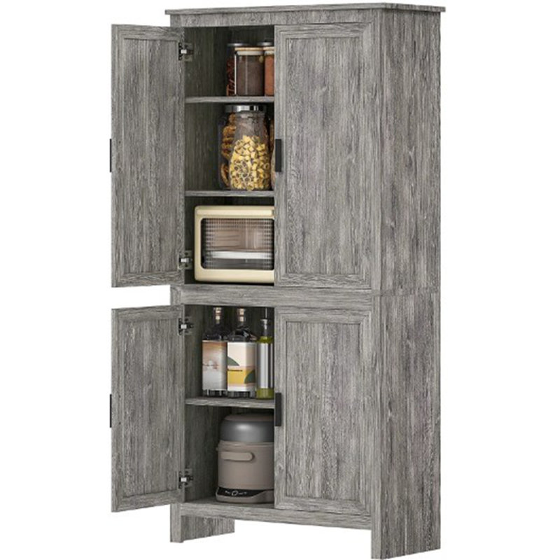 Armoire de rangement autoportante, garde-manger avec tablettes réglables