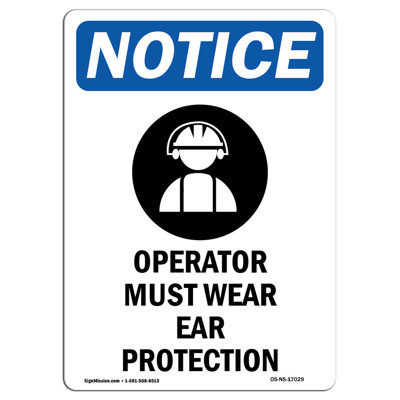Operator Must Wear Sign