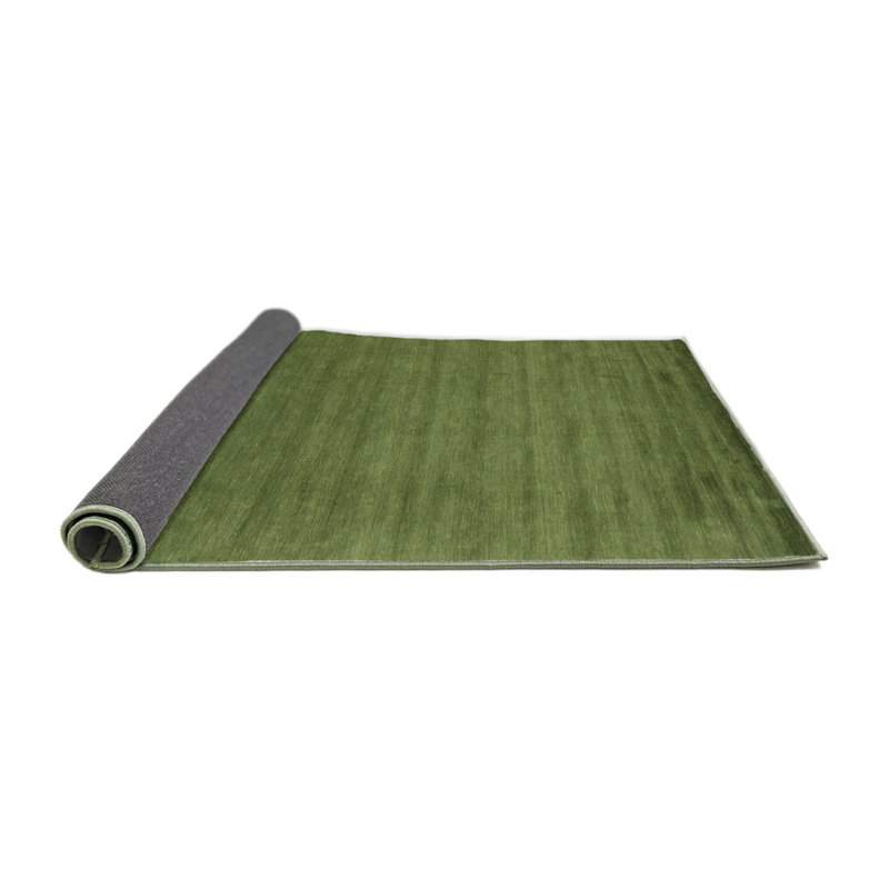 Tapis contemporain vert foncé, Rond 6 pi x 6 pi