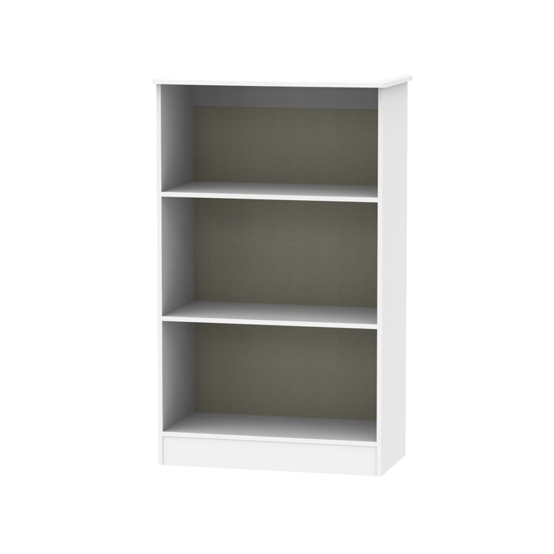 Fully Assembled Murier Bookcase, Grey Matt