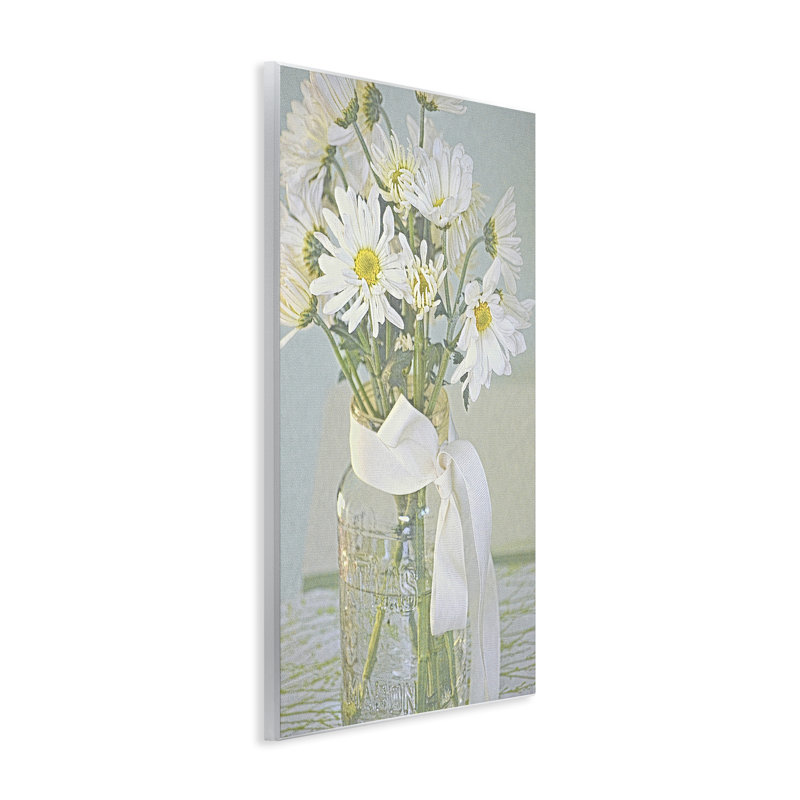 «Faded Daisies Jar», art de la giclée encadrée par Gail Peck, H 19 po x l 13 po