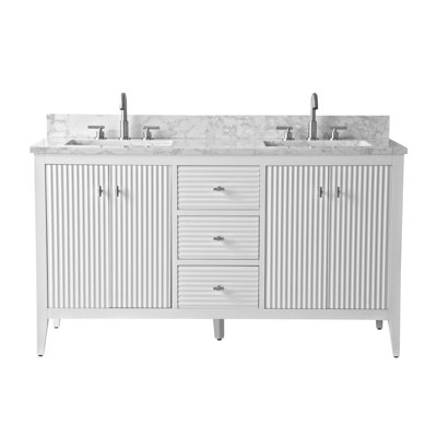 60" Double Bathroom Vanity Set