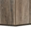 Table basse hexagonale rustique rétro en bois, avec 2 tiroirs cachés, dessus en marbre texturé - pour le salon et la réception-1029591221