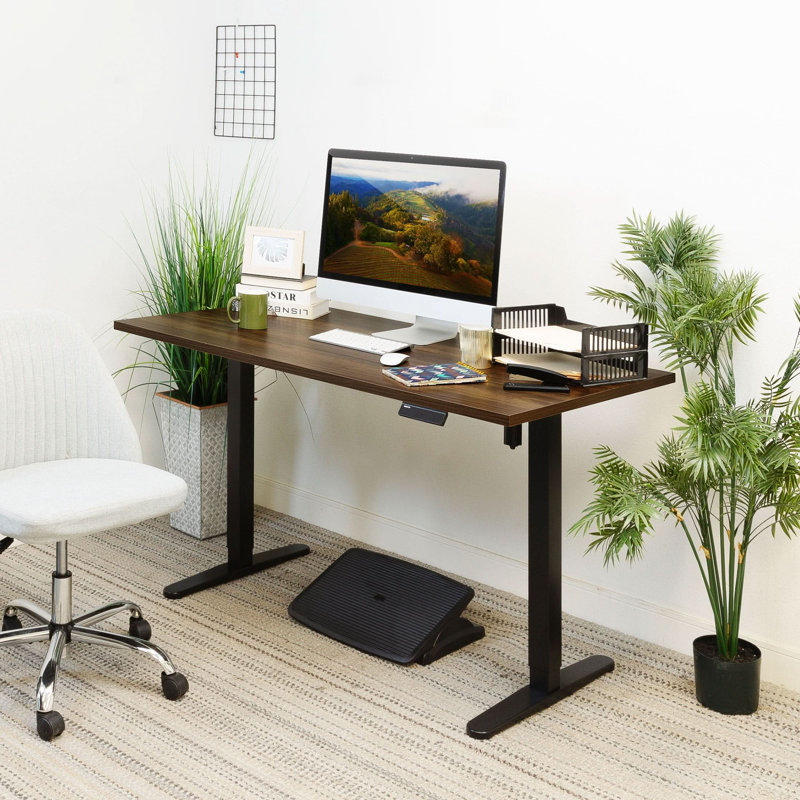 Single Motor Electric Standing Desk Base, Black