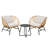 Sidonia Wicker 2 - Person Patio Conversation Set with Cushions