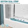 FPivot 34 in.W x 72 in.H Pivot Frameless Glass Shower Door with 6mm Clear Tempered Glass for Bathroom