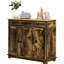 Buffet de cuisine 3 tiroirs - Rangement moderne brun rustique avec tablettes réglables pour et