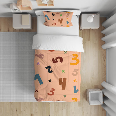 Numbers Colorized Decorative Lightweight Comforter Set
