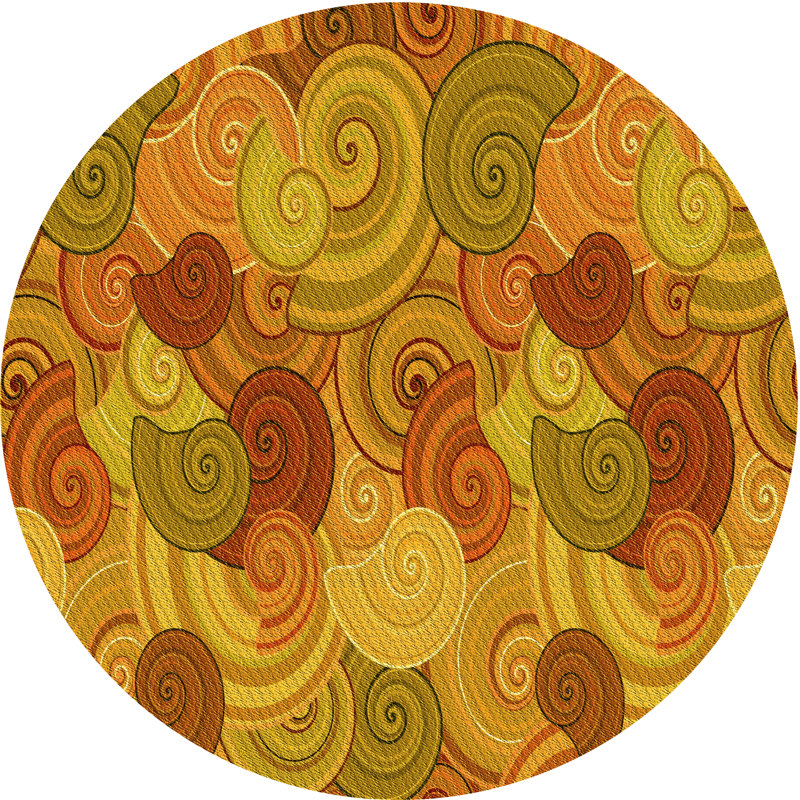 Abstract Indoor Rug, Round 5'