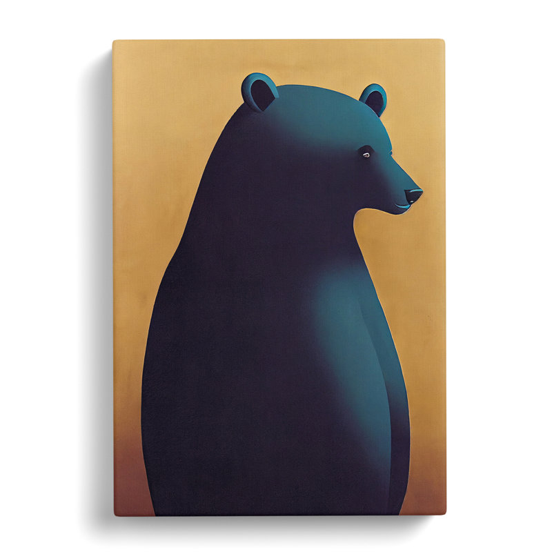XV1022-3416X Peaceful Bear - - Wall Art, Wrapped Canvas, 50cm H x 35cm W, No Matte