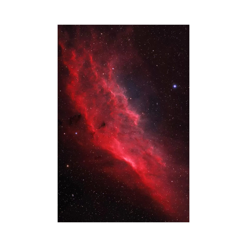 The California Nebula (NGC 1499) 1 Piece Wrapped Canvas Wall Art, 20.32 cm H x 30.48 cm W
