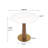 Modern Dining Table, 33.5" Sintered Stone Table With Wooden Leg & Gold Base, 2 - Person Kitchen Table For Small Space, 150Lbs Weight Capacity(Only The Negotiation Table)-2081083801