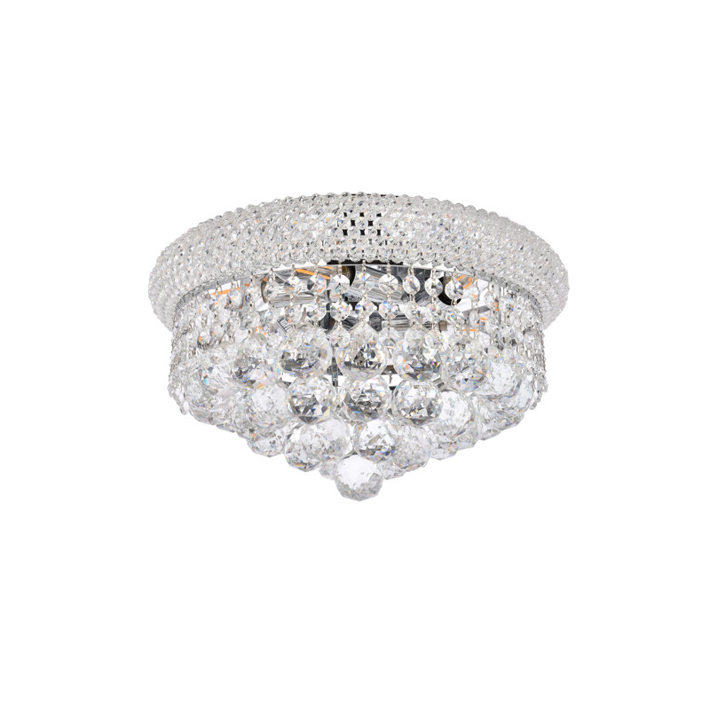 Ston Easton Flush Mount, 6 Lights, 8" H x 14" W x 14", Chrome