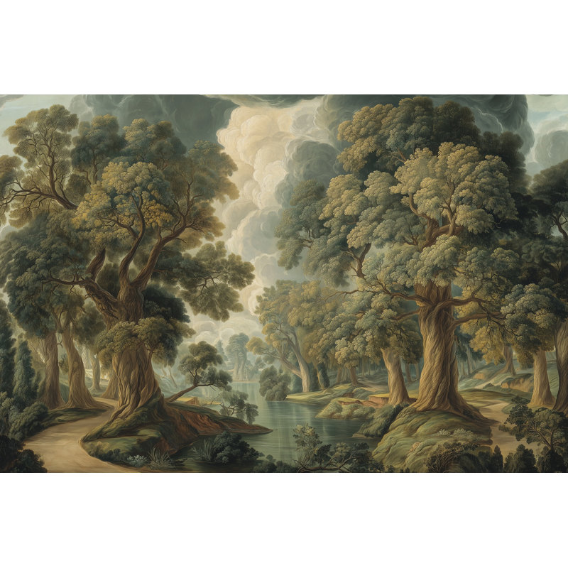 Papier peint Shades Of Green, 140 po x 108 po, Peler et coller