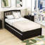 Structure de lit plateforme en bois avec lit gigogne Mashud-87375561