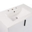 Meuble-lavabo 30 po avec lavabo en céramique et tiroirs pleine extension, glissières de tiroir encastrées à fermeture en douceur, conception cannelée, blanc-365982229