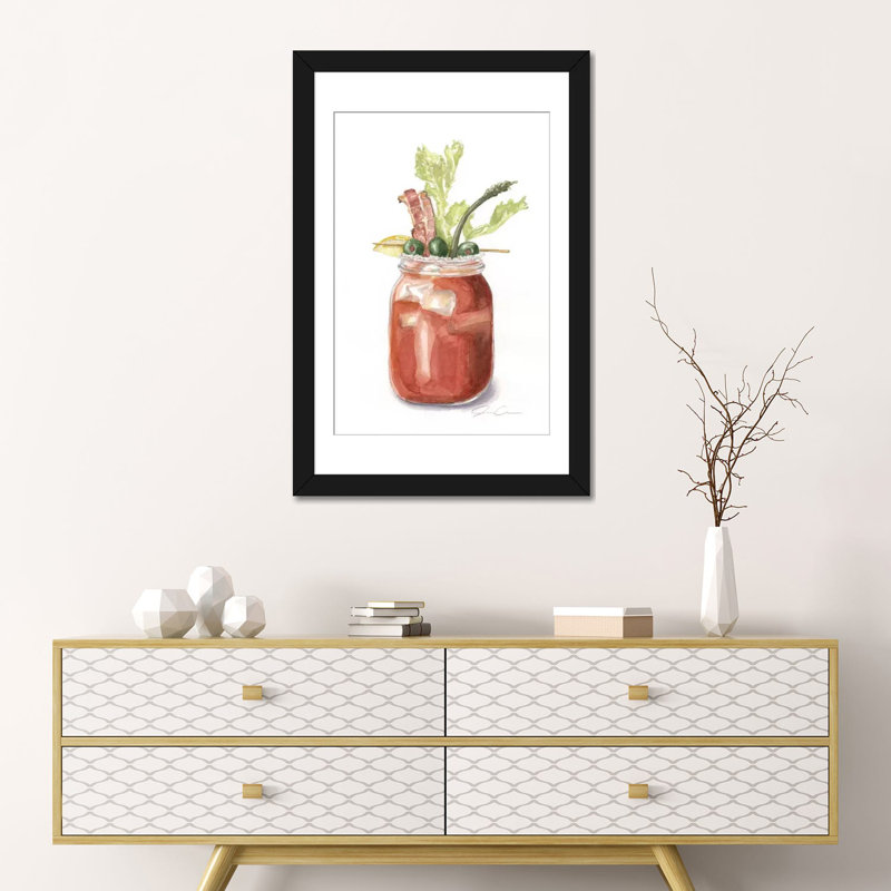 Reproduction d’art sur toile tendue "it is brunch, Papier d'art encadré noir, H 24 po x l 16 po x P 1 po, Blanc