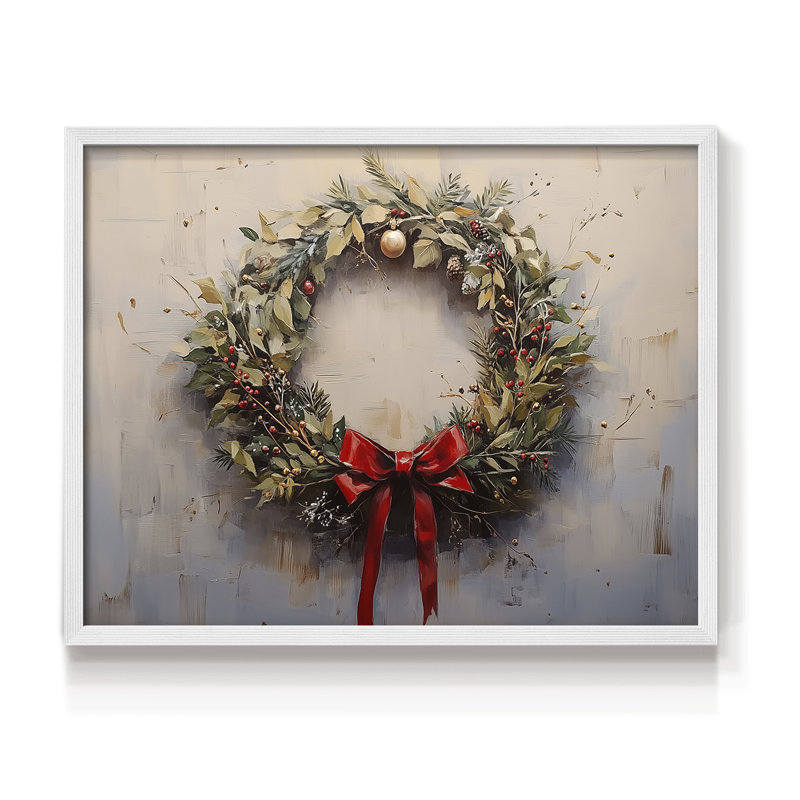 Chirstmas Art-DCCCLxxxi - reproduction encadrée - réversible, H 11 po x l 14 po, Blanc